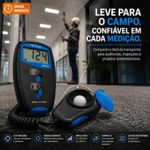 Luxímetro Digital Minipa MLM 1011 Medidor de Luz Lux Lumens Profissional Alta Precisão Luxímetro Digital Minipa MLM 1011 Medidor de Luz Lux Lumens Profissional Alta Precisão