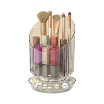 Luxo 360 graus Organizador De Maquiagem Rotativo Para Pincéis, Caixa De Armazenamento Para Batom E Luxo 360 graus Organizador De Maquiagem Rotativo Para Pincéis, Caixa De Armazenamento Para Batom E