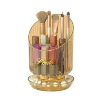 Luxo 360 graus Organizador De Maquiagem Rotativo Para Pincéis, Caixa De Armazenamento Para Batom E Luxo 360 graus Organizador De Maquiagem Rotativo Para Pincéis, Caixa De Armazenamento Para Batom E