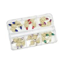 Luxo 6 Grades Brilhante Saturno Planeta 3d Cristal Strass Decorações De Arte De Unhas Acessórios De