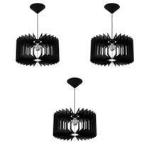 Luxuosas Luminárias - 3 Un. - Modelo Design De L - Decoração