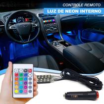 Luz Barra Led Neon Tunning Automotivo Carro Interno 7 Cores Controle Ford Edge 2011 2012 2013 2014