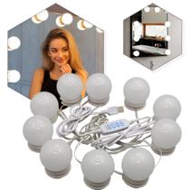 Luz Camarim 3 Cores 10 Lâmpadas Espelho Led Auto-Colantes Luz Camarim 3 Cores 10 Lâmpadas Espelho Led Auto-Colantes