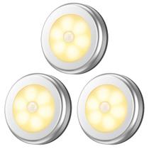 Luz com sensor de movimento AMIR atualizada de 8 cm, pacote com 3 unidades, alimentada por bateria Luz com sensor de movimento AMIR atualizada de 8 cm, pacote com 3 unidades, alimentada por bateria