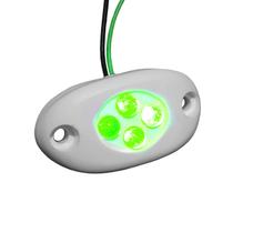 Luz Cortesia Capa Oval Branca 4 Leds 12v Luz Verde Barco Luz Cortesia Capa Oval Branca 4 Leds 12v Luz Verde Barco
