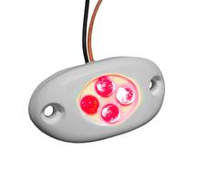 Luz Cortesia Capa Oval Branca 4 Leds 12v Luz Vermelho Barco Luz Cortesia Capa Oval Branca 4 Leds 12v Luz Vermelho Barco