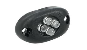 Luz Cortesia Capa Oval Preta 4 Leds 12v Luz Azul Barco Luz Cortesia Capa Oval Preta 4 Leds 12v Luz Azul Barco