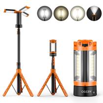 Luz de acampamento OGERY recarregável de 10000mAh com suporte de 2 m de altura