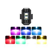 Luz De Advertência LED Estroboscópica De 7 Cores, Mini Sinalizador Anticolisão Para Moto, Scooter,