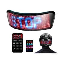 Luz De Advertência Para Capacete De Motocicleta LED RGB Programável via APP Para Passeios Noturnos