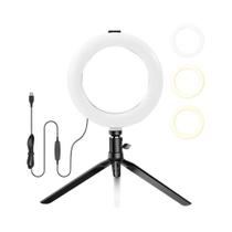 Luz De Anel LED Dimmable De 16cm Com Suporte De Tripé Para Vídeo, Transmissão Ao Vivo, Maquiagem,