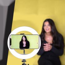 Luz de anel LED Vivitar de 20 cm com suporte para tripé e suporte para telefone