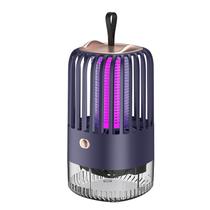 Luz de armadilha para mosquitos Birdcage, recarregável por USB, azul