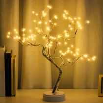 Luz de árvore de bonsai de mesa PXBNIUYA 108 LED branca quente Luz de árvore de bonsai de mesa PXBNIUYA 108 LED branca quente