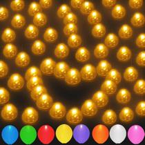 Luz de balão LED JJGoo Mini Round Waterproof 100 unidades de branco quente Luz de balão LED JJGoo Mini Round Waterproof 100 unidades de branco quente