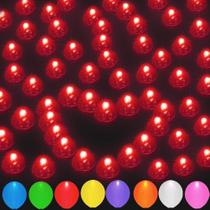 Luz de balão LED JJGoo Mini Round Waterproof 100 unidades vermelha