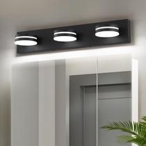 Luz de banheiro Bicrink 24" preta fosca LED regulável