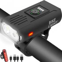 Luz de bicicleta Victoper High Lumens Super Bright USB recarregável Luz de bicicleta Victoper High Lumens Super Bright USB recarregável