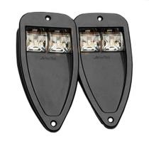 Luz de Bombordo Boreste Olho de Tubarão Led Duplo 12v Cor Preta