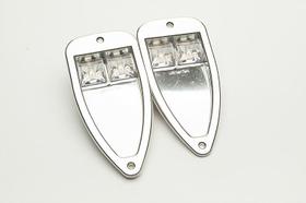 Luz de Bombordo Boreste Olho de Tubarão Led Duplo 12v Cromado