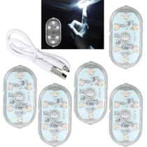 Luz De Carro Automotivo Led RGB Touch Colorido Kit 5 Uni Porta Mala Luvas Automoçao Bau Moto Segurança Casa Multiuso - ideal importados