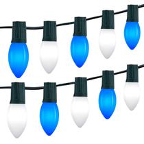 Luz de corda Brightown Vintage C9 45,7 m 75 azul branco LED