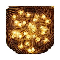 Luz De Corda De Bola De Cristal À Prova D'água Com 20 LED Para Acampamento De Jardim Ao Ar Livre E
