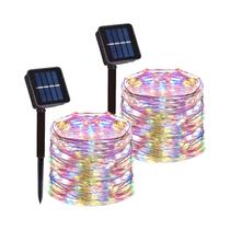Luz De Corda Solar Ao Ar Livre 500/300/200/100/50 LED Fairy Garland 8 Modos Jardim Yard Party Natal