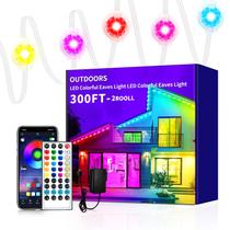 Luz de corda Yocrostar 91m RGB IP67 impermeável ao ar livre