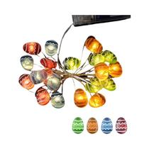 Luz De Cordão De Coelho Da Páscoa 20LED 2M Com Cenoura, Pintinho E Ovos, Guirlanda De Fadas Para