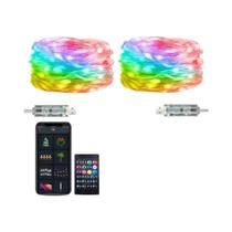 Luz De Cordão Inteligente RGB À Prova d'Água 10M Com Controle Por Aplicativo E Sincronização De