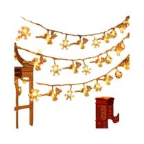 Luz De Cordão LED Em Forma De Floco De Neve 2/3m Para Decoração De Festa Em Jardim Interno E Externo Luz De Cordão LED Em Forma De Floco De Neve 2/3m Para Decoração De Festa Em Jardim Interno E Externo
