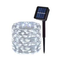 Luz De Cordão LED Solar Com Fio De Cobre, 8 Modos, Decoração Para Jardim, Festa E Natal