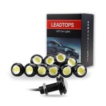 Luz de corrida diurna LED Car Fog DRL 12V 9W 10 unidades LEADTOPS