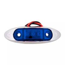 Luz de Cortesia Cromada LED Azul 12v 24v P/ Embarcações Luz de Cortesia Cromada LED Azul 12v 24v P/ Embarcações