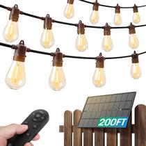 Luz de Cuerda Solar addlon 61 m Impermeable con Panel de 6W y Control Remoto Luz de Cuerda Solar addlon 61 m Impermeable con Panel de 6W y Control Remoto