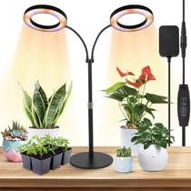 Luz de cultivo Canvage LED de cabeça dupla com espectro completo e temporizador