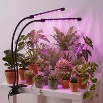 Luz de cultivo H HNMA HN de 2 cabeças com clipe e LED de espectro completo