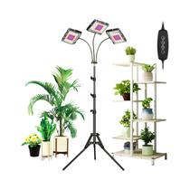 Luz De Cultivo LED De Espectro Completo Com Timer Ajustável E Suporte Tripé Para Plantas Internas