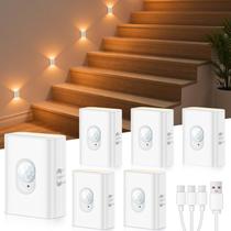 Luz de Escada Recarregável com Sensor de Movimento WILLED Pacote com 6 Unidades Luz de Escada Recarregável com Sensor de Movimento WILLED Pacote com 6 Unidades