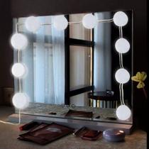 Luz De Espelho 10 Lampadas Led Usb Maquiagem Camarim Make Feminina Barato Ofertas Mulheres - Online