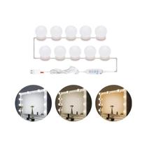 Luz De Espelho De Maquiagem LED Regulável USB 12V Para Banheiro E Mesa De Maquiagem