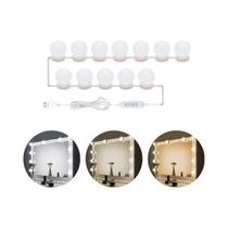 Luz De Espelho De Maquiagem LED Regulável USB 12V Para Banheiro E Mesa De Maquiagem