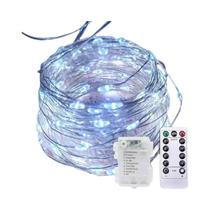 Luz De Fada LED Prata Com Controle Remoto Para Decoração De Casamento, Natal, Guirlanda, Casa E