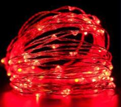 Luz de fada vermelha com 5 metros - Mundo Bizarro