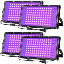 Luz de inundação Black Light iCreating 100W 395nm UV (pacote com 4)