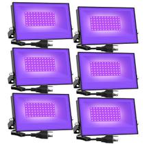 Luz de inundação Blacklight Onforu 30W LED Black Lights x6
