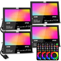 Luz de inundação LED MELPO 30W ao ar livre equivalente a 300W RGB 120 cores Luz de inundação LED MELPO 30W ao ar livre equivalente a 300W RGB 120 cores