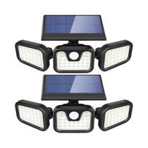 Luz De Inundação Solar Com Sensor De Movimento 74 LED À Prova d'Água 3 Modos Lâmpada De Parede Para