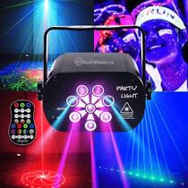 Luz de Laser Recarregável Discoteca LED e Luz Negra Party Light, Decoração Baladinha - 1948810 Luz de Laser Recarregável Discoteca LED e Luz Negra Party Light, Decoração Baladinha - 1948810
